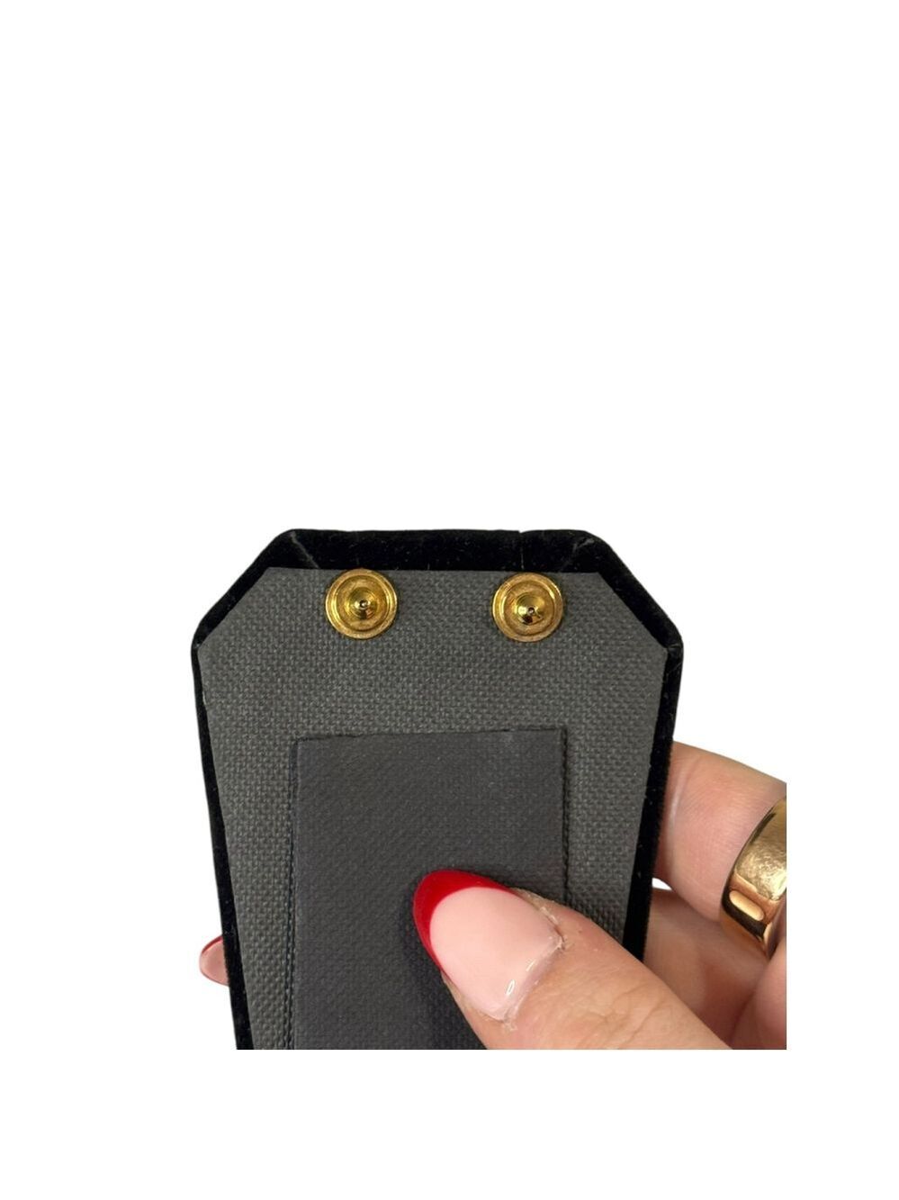 Women's Tory Burch Gold & Black Logo Stud Earrings One Size - Picture 4 of 5